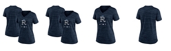 Nike Women's Navy Kansas City Royals City Connect Velocity Performance V-Neck T-shirt
